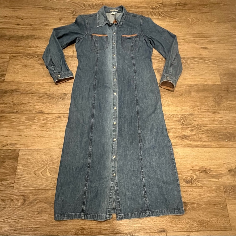 ISABELLA BIRD | Chambray Blue Jean Maxi Dress -Size 8 - Picture 3 of 16